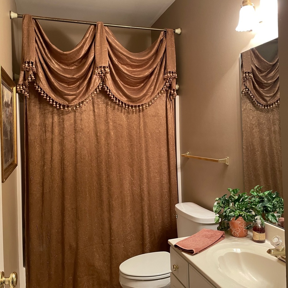 Bathroom Shower Curtain Gold